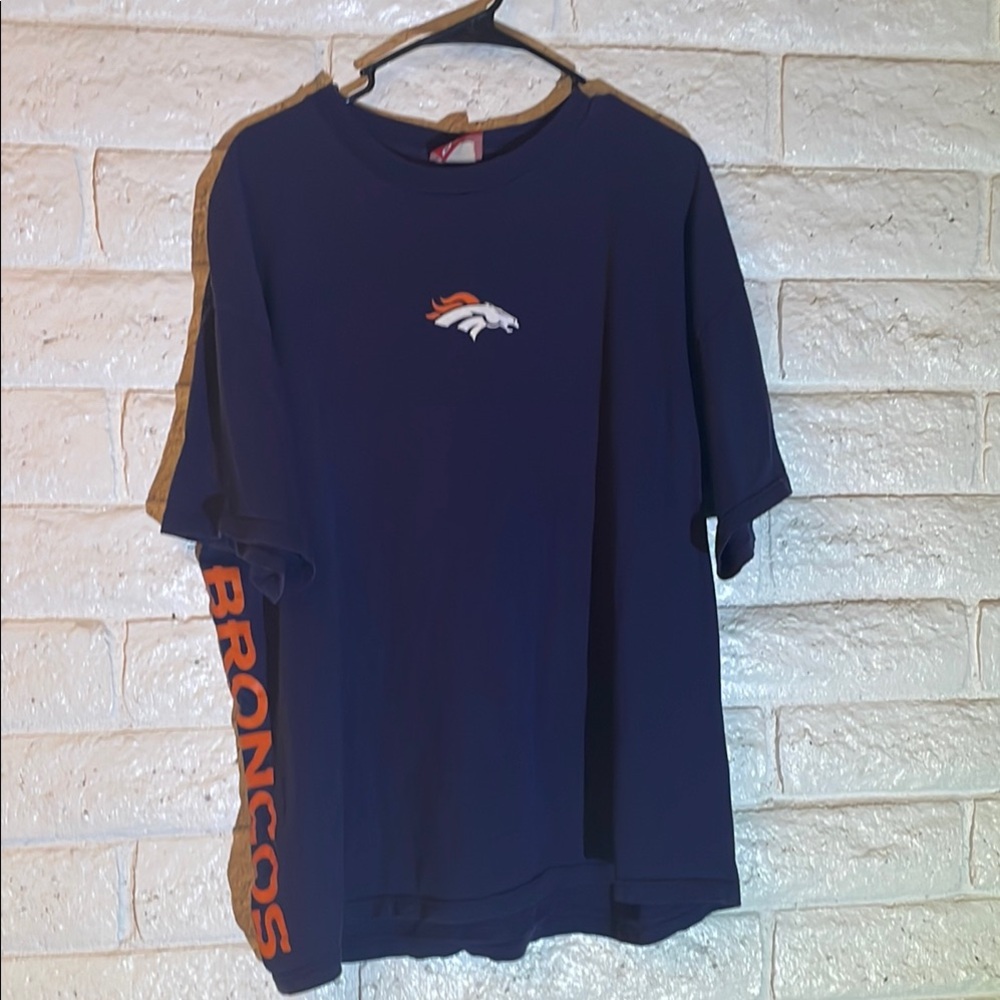 Reebok Navy Blue Denver Broncos T-Shirt